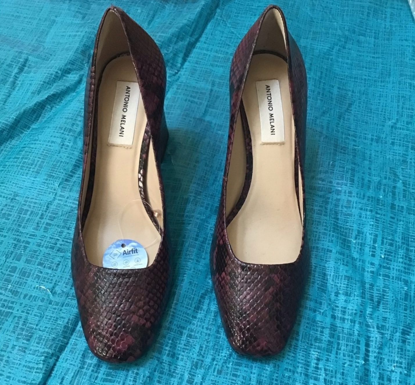 Antonio Melani Burgundy and Black Women Pumps Shoes