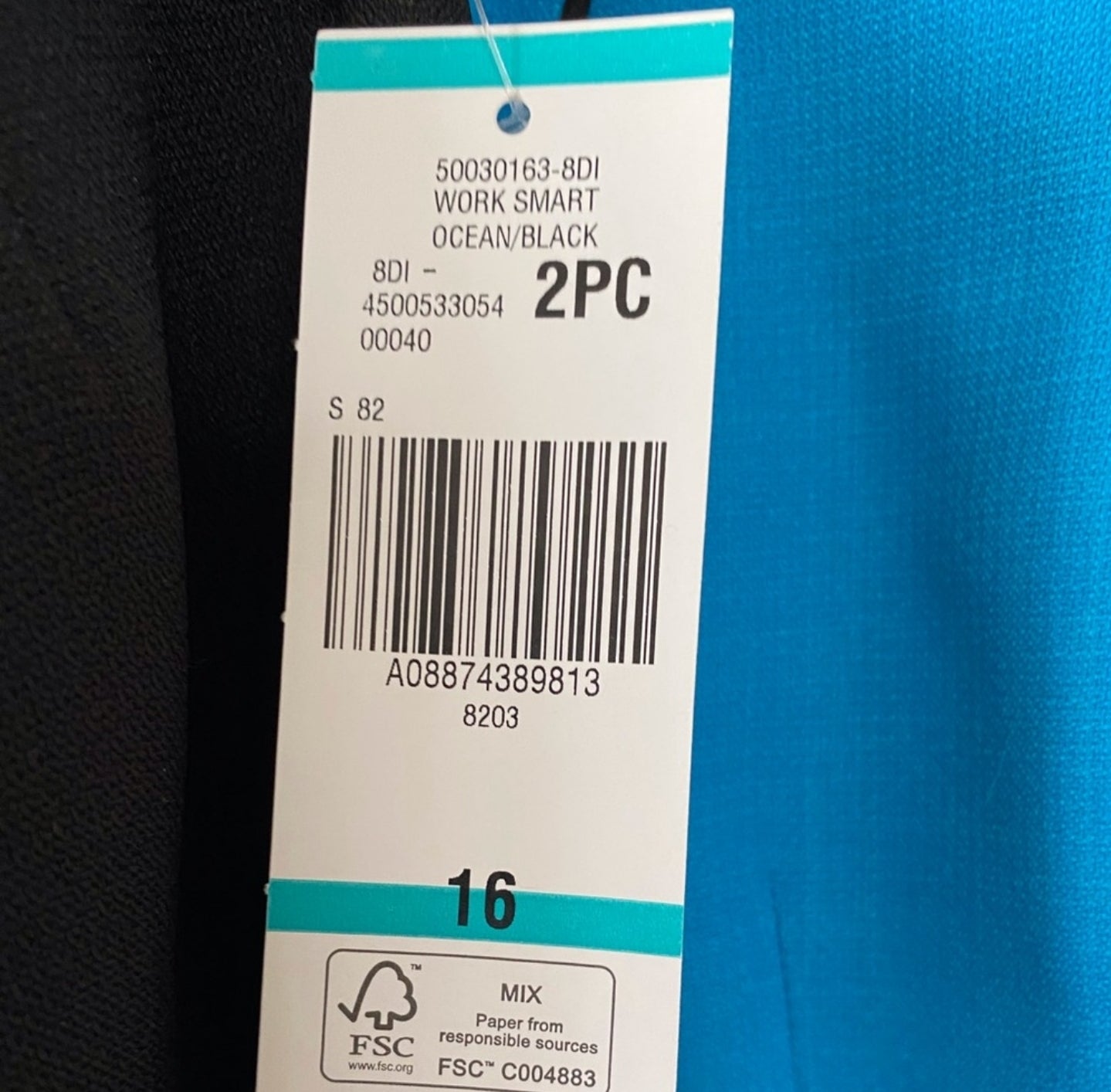 Evan Picone Blue and Black Women Skirt Suit