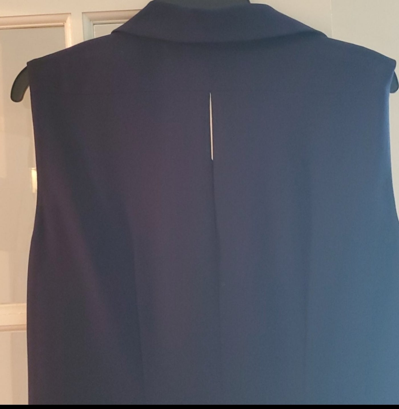 Tahari Navy Blue Sleeveless Dress