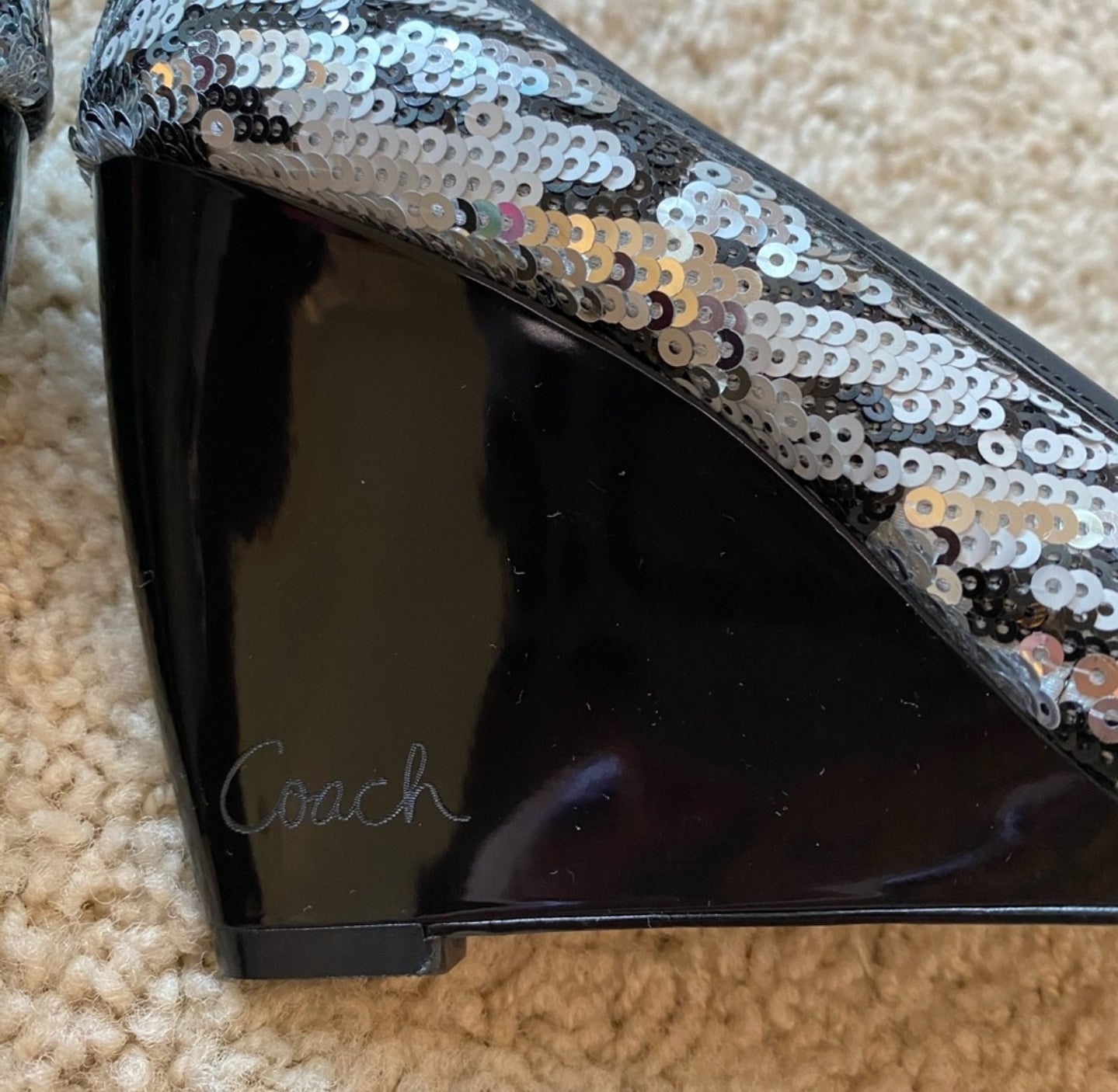 Coach Sequin Wedge Shoes