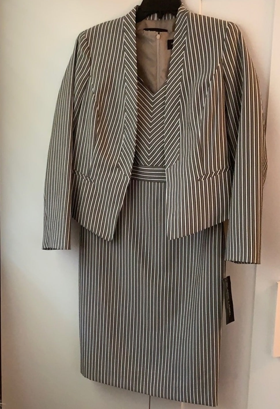 Evan Picone Black Label Stripe Suit