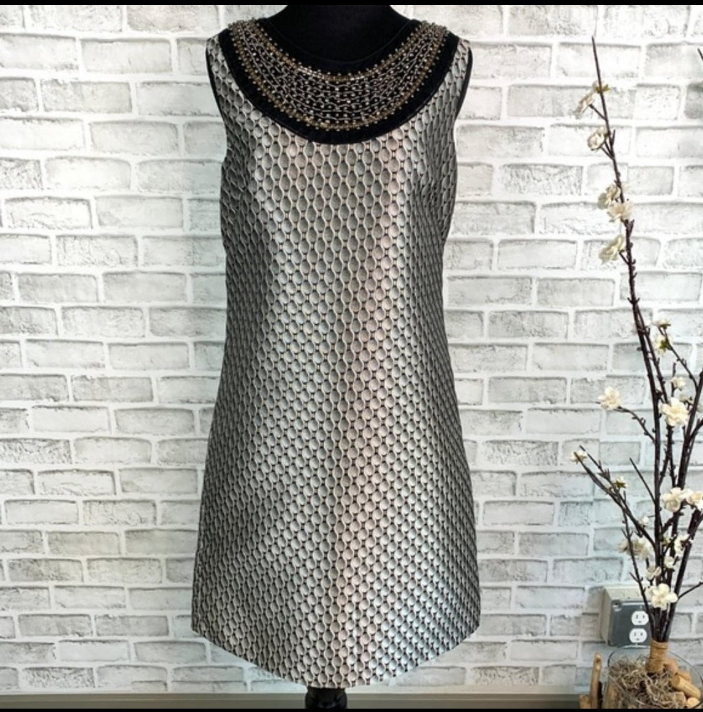 Max Studio Specialty Silver Dress