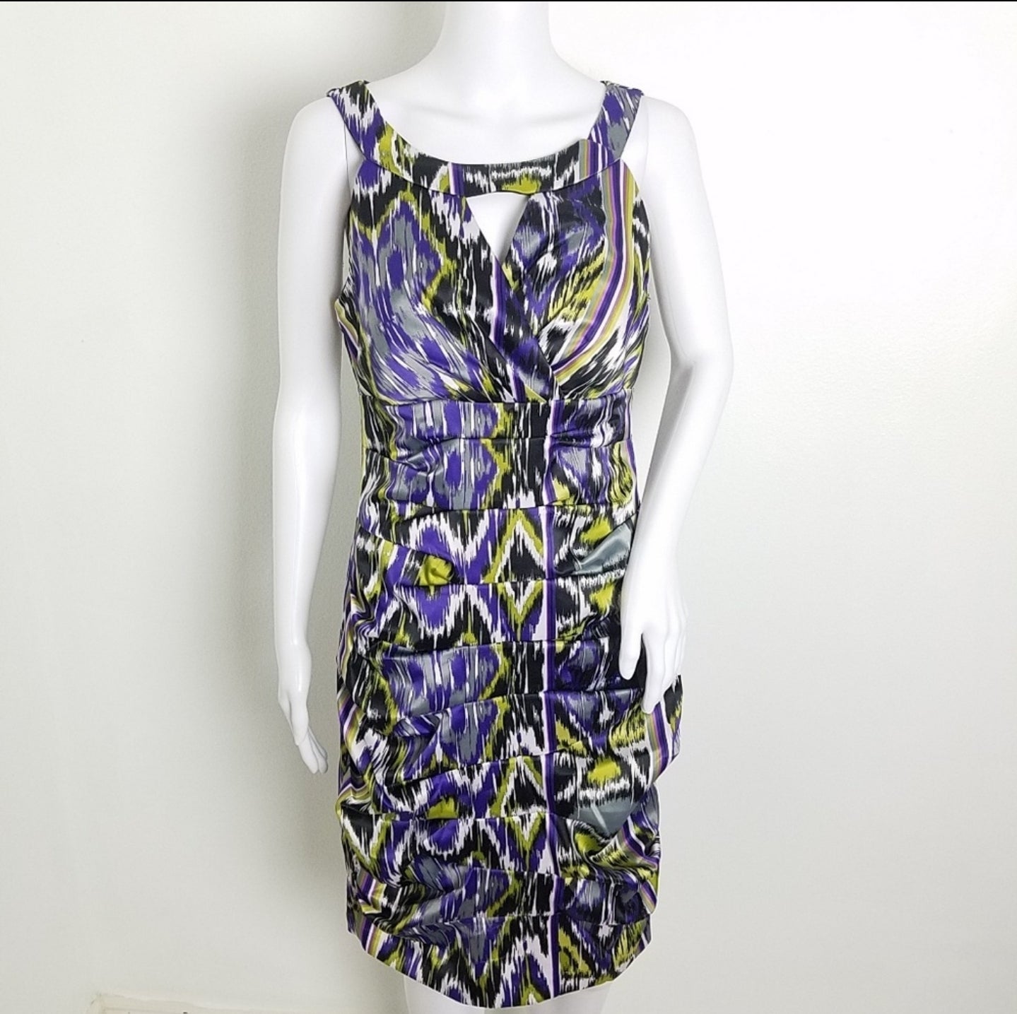 Signature by Sangaria Purple Abstract Dress