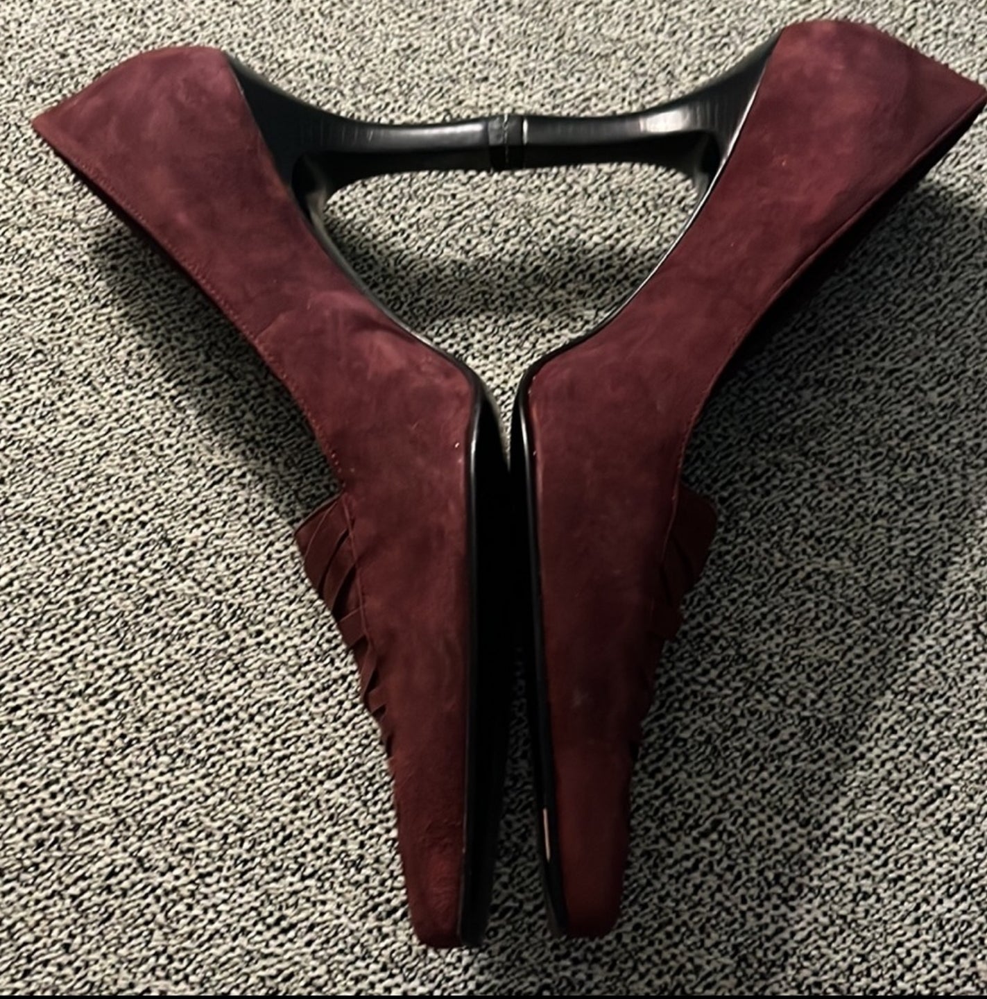 Antonio Melani Burgundy Suede Pumps Shoes