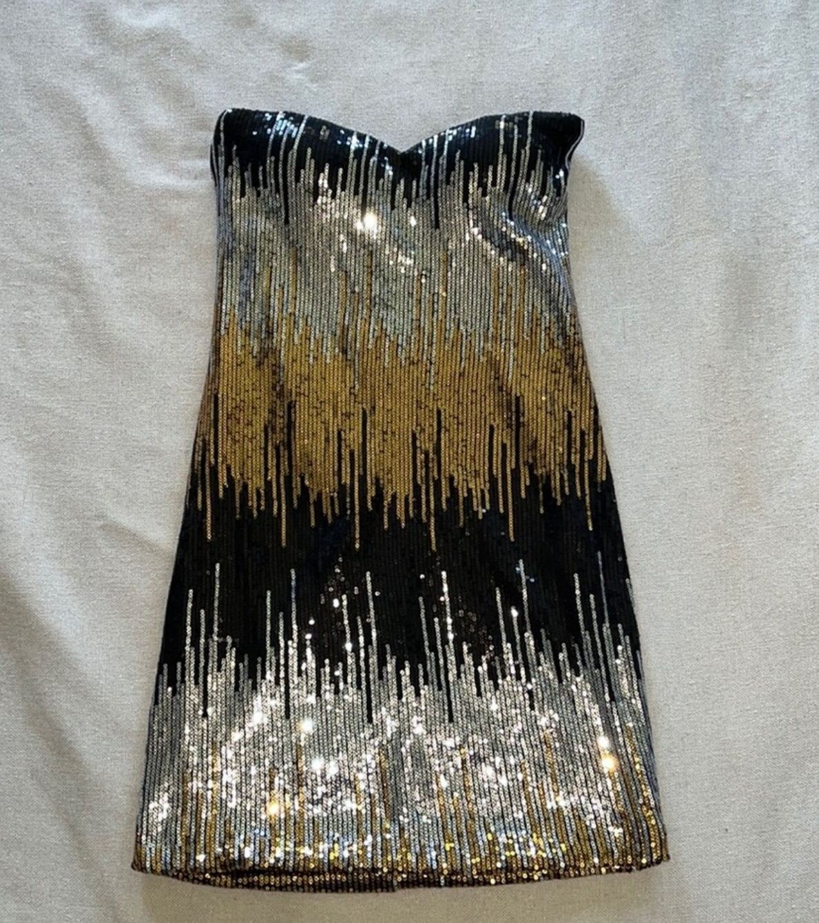 Arden B Sequined Strapless Dress